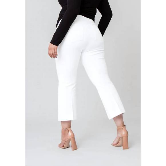 NEW SPANX on the go kick flare pant with silver lining technology in classic whi - Picture 2 of 3